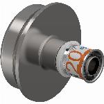 Uponor RS adapter S-Press Plus 20-RS2, fitting, messing, aansluiting 1: 20mm persmof, insteek