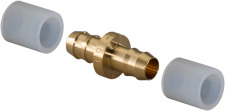 Uponor Minitec, fitting, recht, 3-delig, hoek 0?, aansluiting 1: 9.9mm knelring, aansluiting 2: 9.9mm knelring
