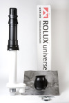 Ubbink Rolux dakdoorvoerset parallel 60/100 mm (80-80) met harde schaal en doorvoerpan 25-45 PP/kunststof zwart 0184223