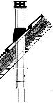 Burgerhout dakdoorvoerpan, type rbb sneldek/weerter git, 150mm, 25-45? kunststof, 1-pan(nen), verticale doorvoer