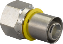 Uponor S-press fitting recht hoek 0 aansluiting 1: 25mm persmof, binnendraad 1030558
