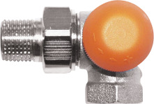 Herz TS-98-V voorinstelbare thermostatische radiatorkraan dubbelhaaks rechts, zonder knop, 1/2", staartstuk/binnendraad, M28x1,5