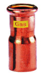 VSH XPress CU GAS rechte koppeling, insteekverloop 28mm x 22mm, koper, gas (insteek x pers)