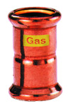 VSH XPress CU GAS rechte koppeling, sok 54 x 54mm, koper, gas (pers x pers)