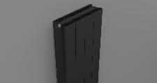 Thermrad Alustyle radiator 1507W, recht, verticaal, 6 aansluitingen 1/2", hxlxd 1826x400x95mm, mat zwart