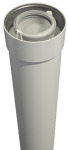 Ubbink UbiFit Push-Fit concentrische buizen, kunststof/kunststof, 60/100mm, dikte 2mm, lengte/werkend 250x220mm, wit, RAL9016