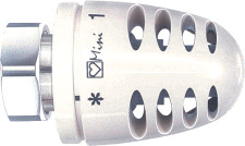 Herz Mini thermostaatkop, M28x1,5, vloeistofgevuld, 6-30?C, met 0-stand en vloeistof voeler