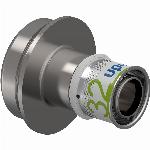 Uponor RS adapter S-Press Plus 20-RS2, fitting, messing, aansluiting 1: 32mm persmof, insteek