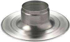 Ubbink ronde plakplaat, aluminium, doorvoer diameter 130mm, plakplaat diameter 393mm, hoogte 120mm