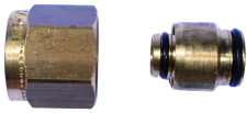 Uponor NL klemkoppeling 20mm ten behoeve van VSH 15mm knel (tule van metaal)