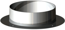 Burgerhout metalflex ronde plakplaat, aluminium, doorvoer diameter 157mm, plakplaat diameter 157mm, hoogte 53mm